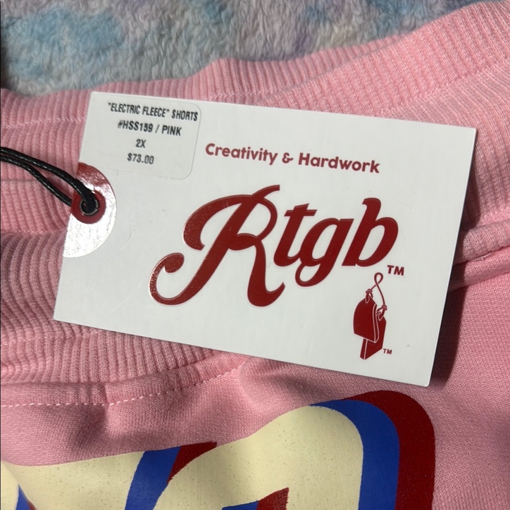 Pink Rtgb Shorts with Dynamic Graphic Design - Picture 3 of 9